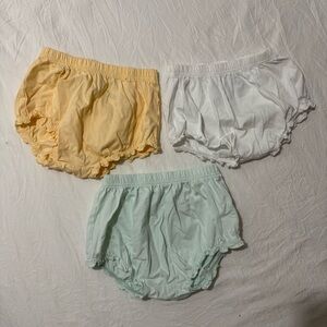 H&M Kids Pastel Bloomers Set - Yellow, White, Mint 100% Cotton Spring Size 2-3Y